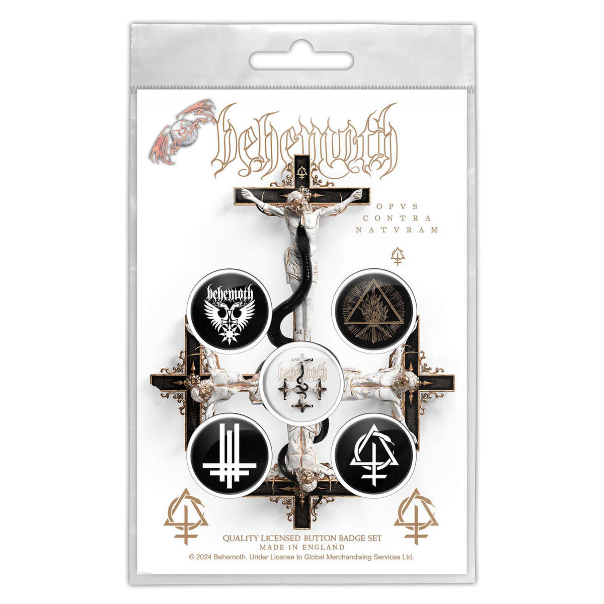 Camiseta Behemoth 'Opvs Contra Natvram' Para Hombre - Negro, 100% Algodón, Estampado Delantero Y Trasero