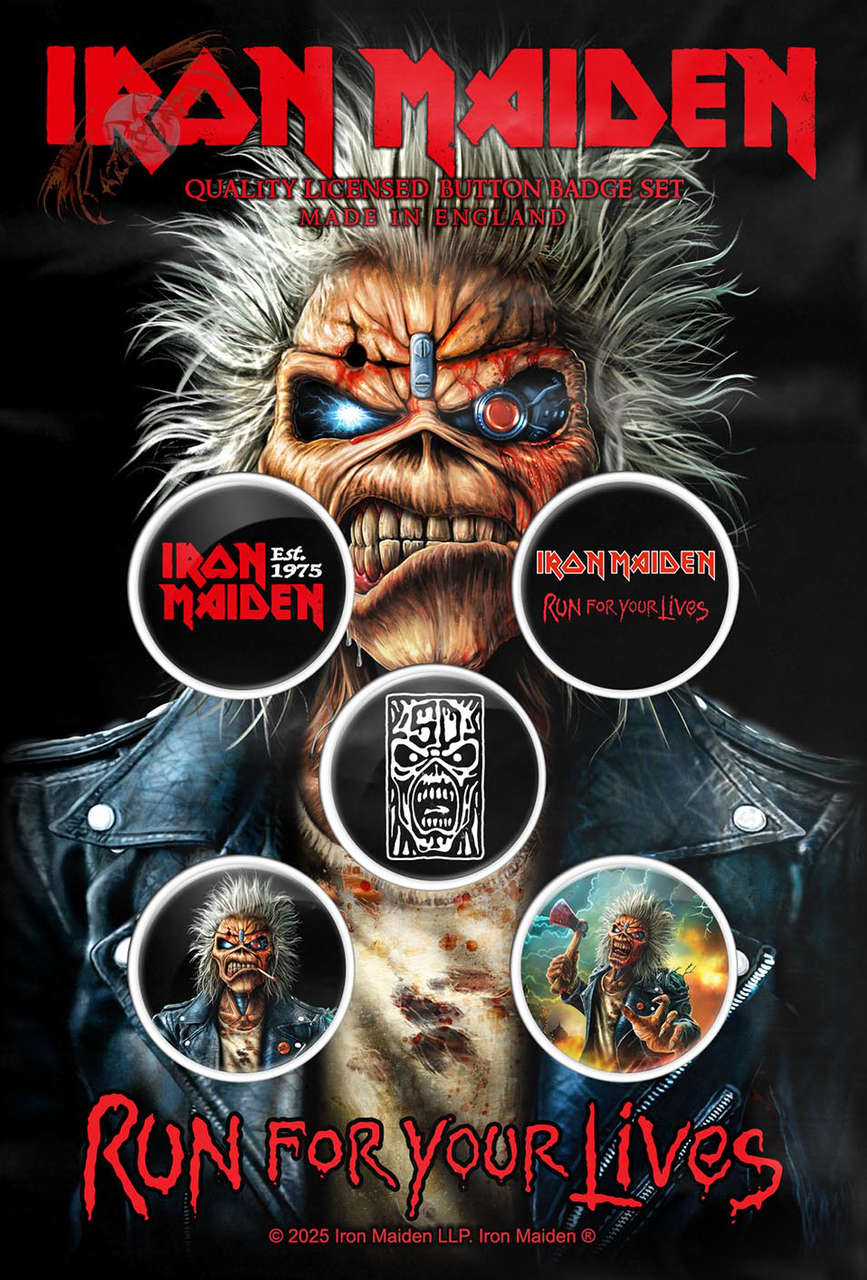 Iron Maiden - Run for Your Lives (Badge Pack)