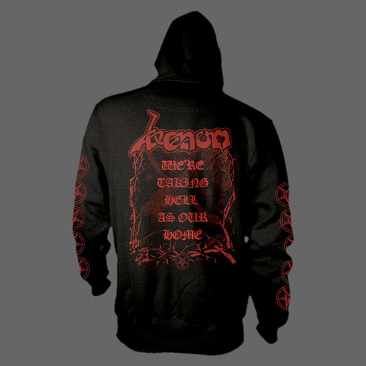 Venom - Welcome to Hell (Old Logo) (Red) (Full Zip Hoodie)
