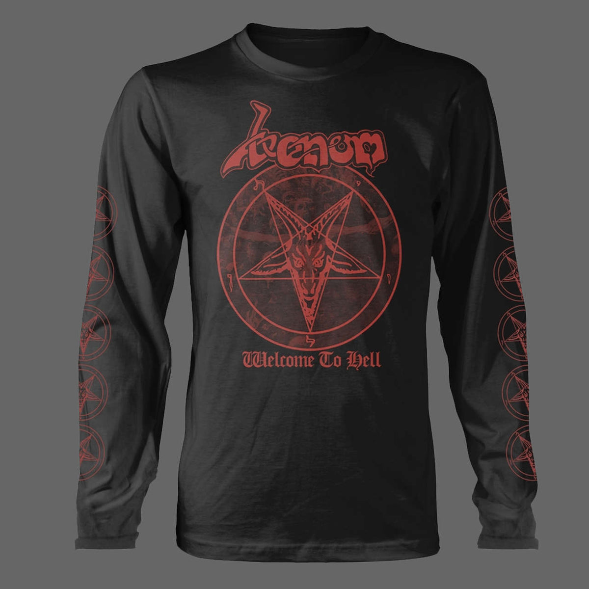 Venom - Welcome to Hell (Old Logo) (Red) (Long Sleeve T-Shirt)