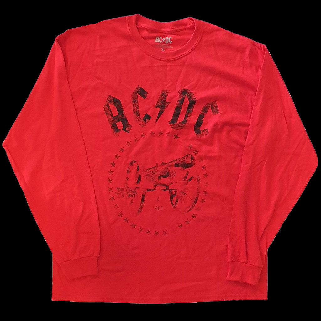 AC/DC - For Those About to Rock (Red) (Long Sleeve T-Shirt)