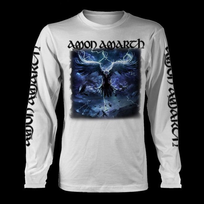 Amon Amarth - Raven's Flight (White) (Long Sleeve T-Shirt)