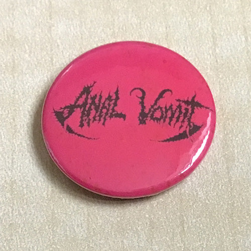 Anal Vomit - Logo (Black on Red) (Badge)
