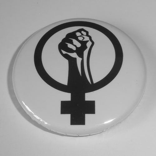 Anarcha-Feminism Symbol (Black) (Badge)