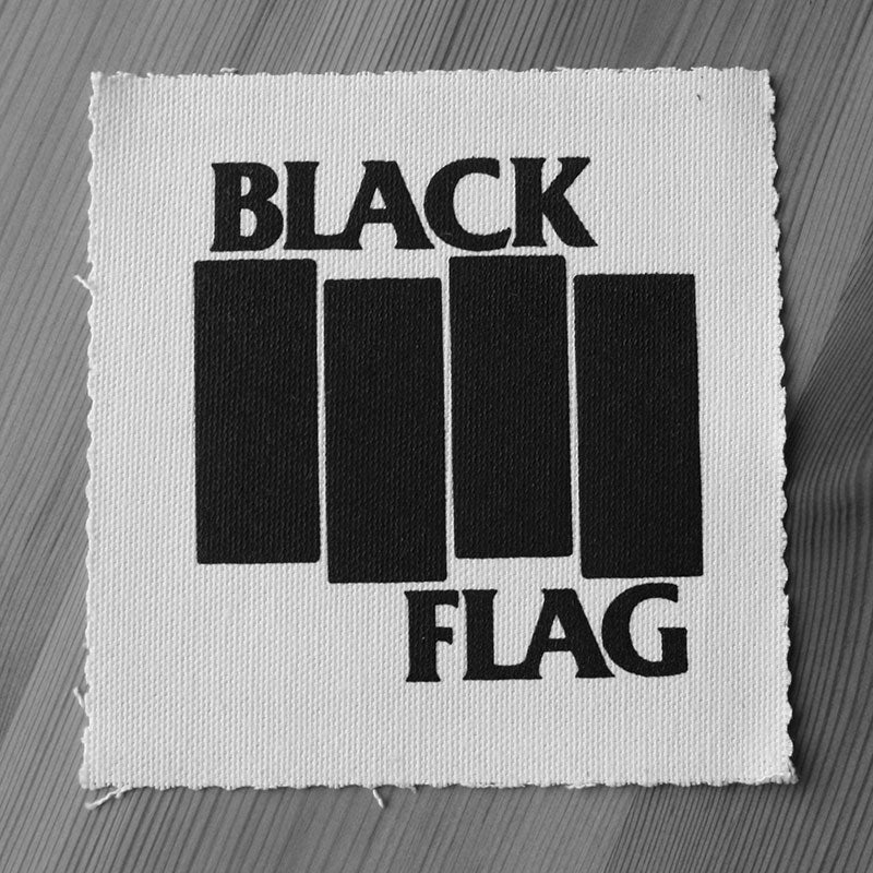Black Flag - Black Logo (Printed Patch)