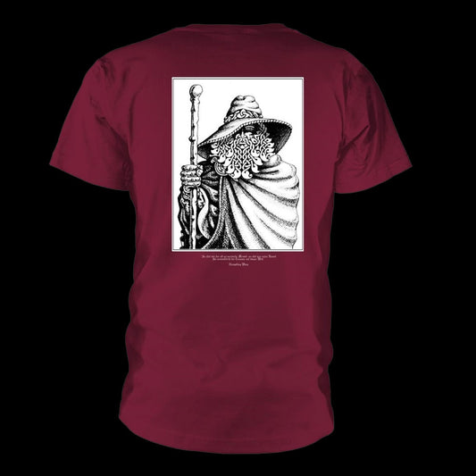 Burzum - Logo & Algiz (Maroon) (T-Shirt)