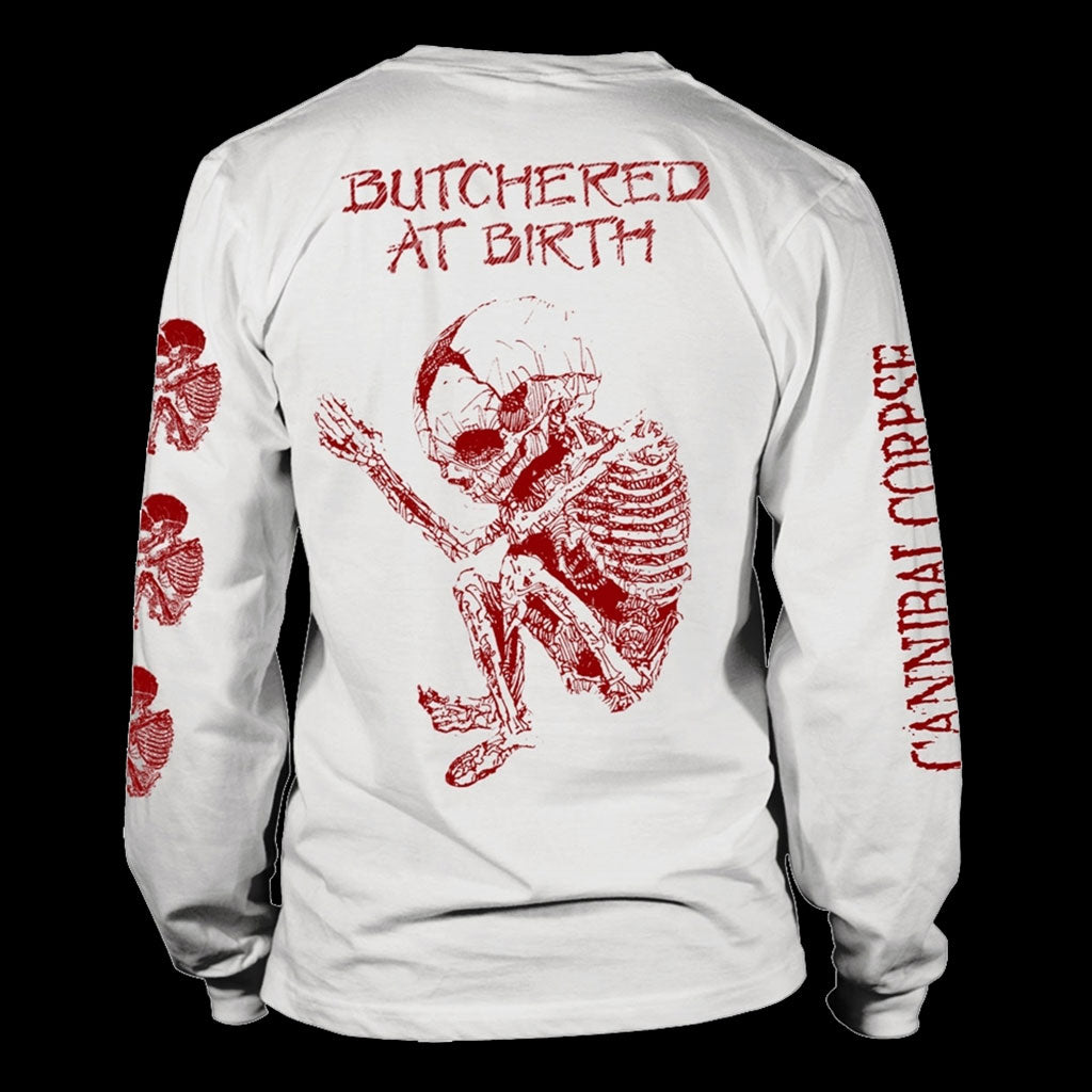 Cannibal Corpse - Butchered at Birth (White) (Long Sleeve T-Shirt)