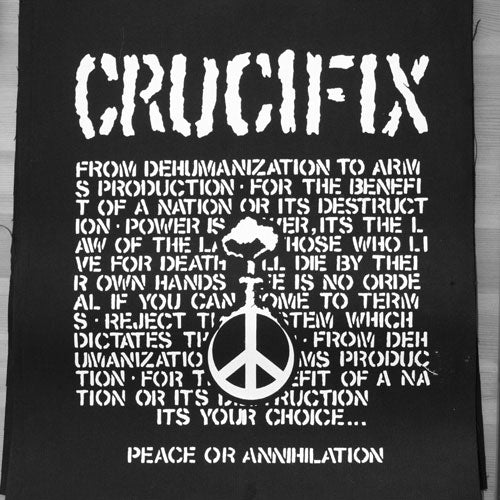 Crucifix - Peace or Annihilation (Backpatch)