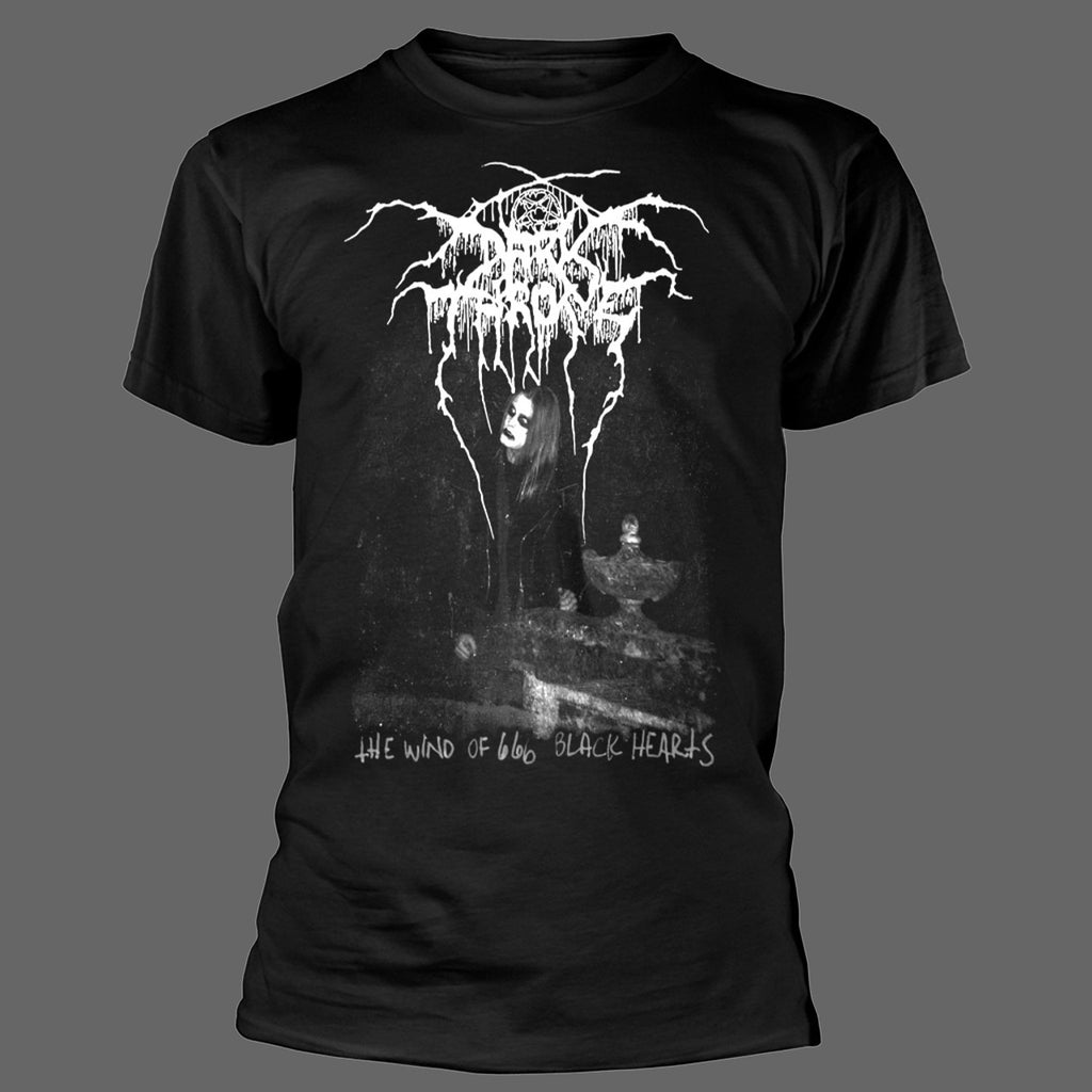 Darkthrone - The Wind of 666 Black Hearts (White Logo) (T-Shirt)
