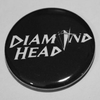 Diamond Head - White Old Logo (Badge)