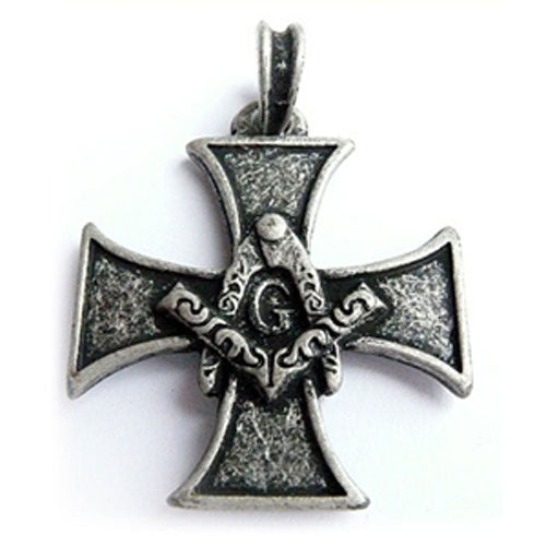 Freemason Iron Cross (Antique Silver) (Pendant)