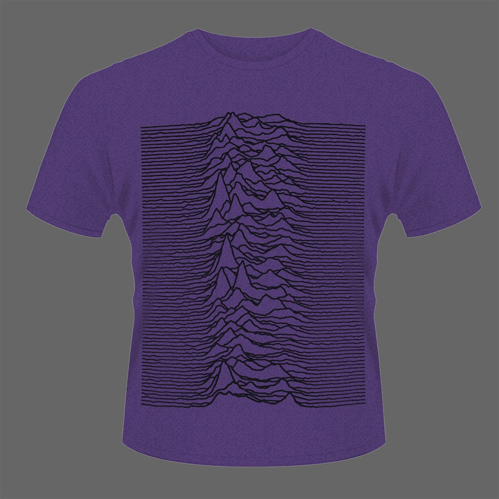 Joy Division - Unknown Pleasures Waves (Black on Purple) (T-Shirt)