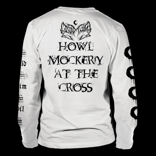Leviathan - Howl Mockery at the Cross (White) (Long Sleeve T-Shirt)