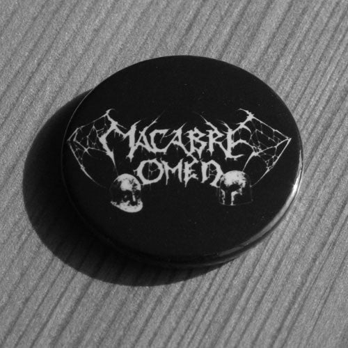 Macabre Omen - White Logo (Badge)