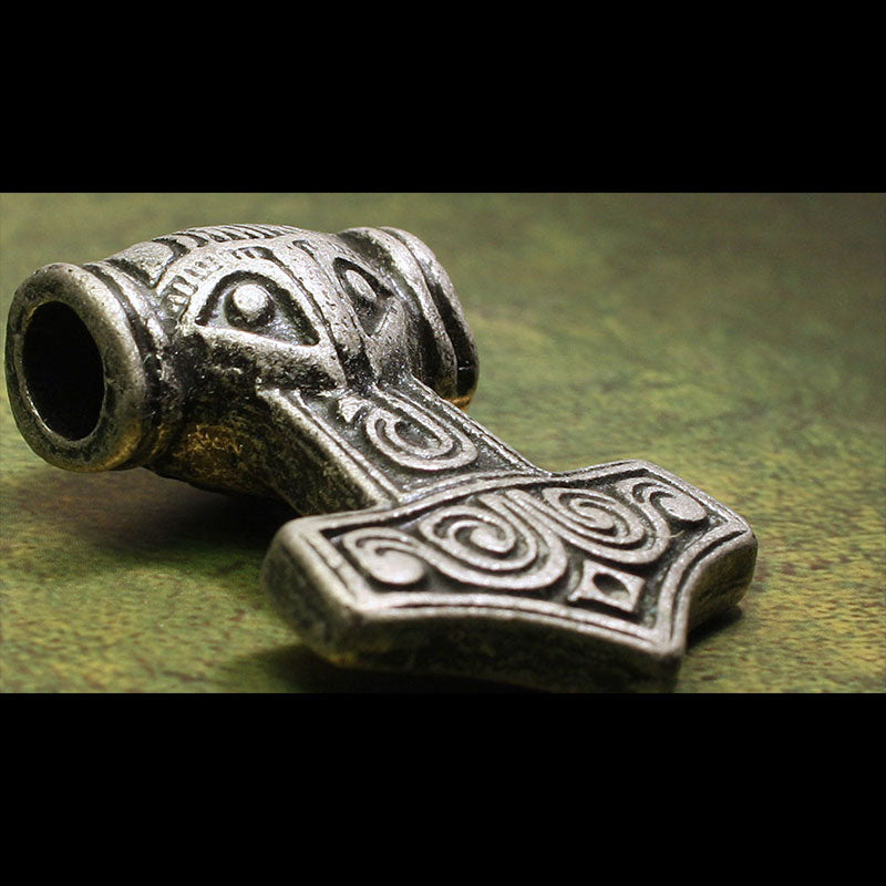 Malmer des Thor (Thor's Hammer) (Antique Silver) (Pendant)