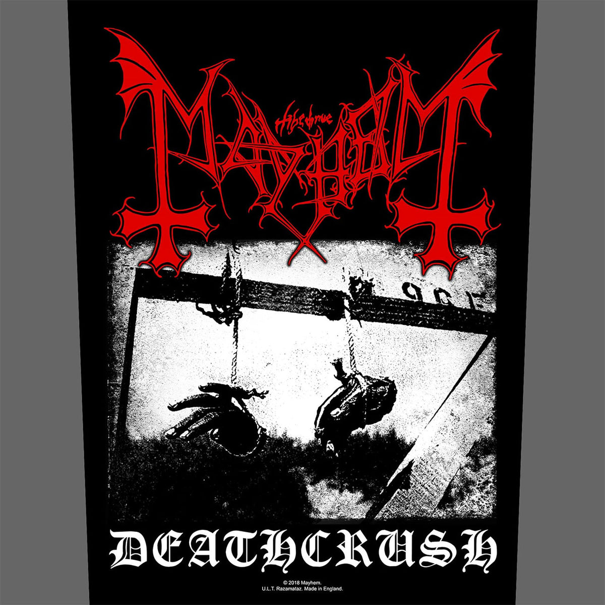 Mayhem - Deathcrush (Black) (Backpatch) | Todestrieb