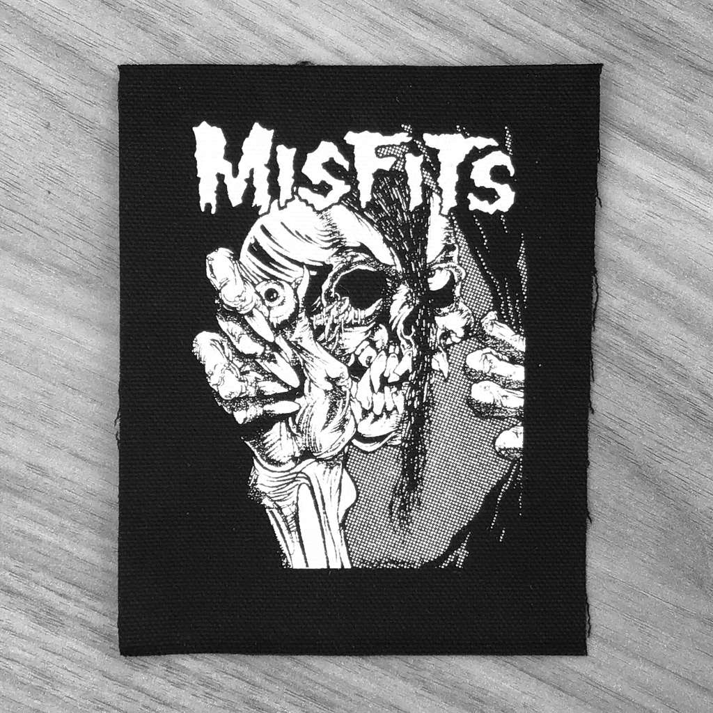 Misfits - Pushead Evil Eye (Black & White) (Printed Patch)