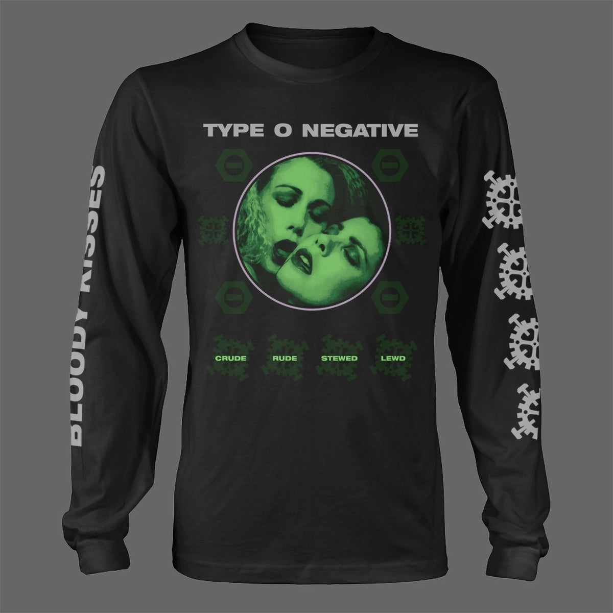 Type O Negative Bloody Kisses Crude Rude Stewed Lewd (Long Sleeve  T-Shirt)