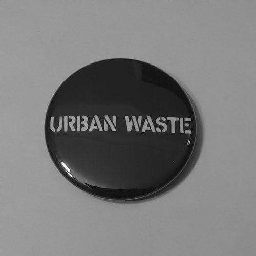 Urban Waste - White Stencil Logo (Badge)