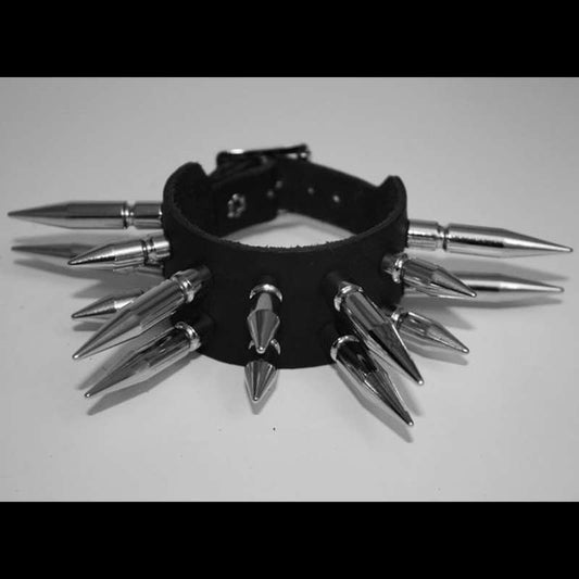2 Row Medium & Large Spike Leather (Wristband)