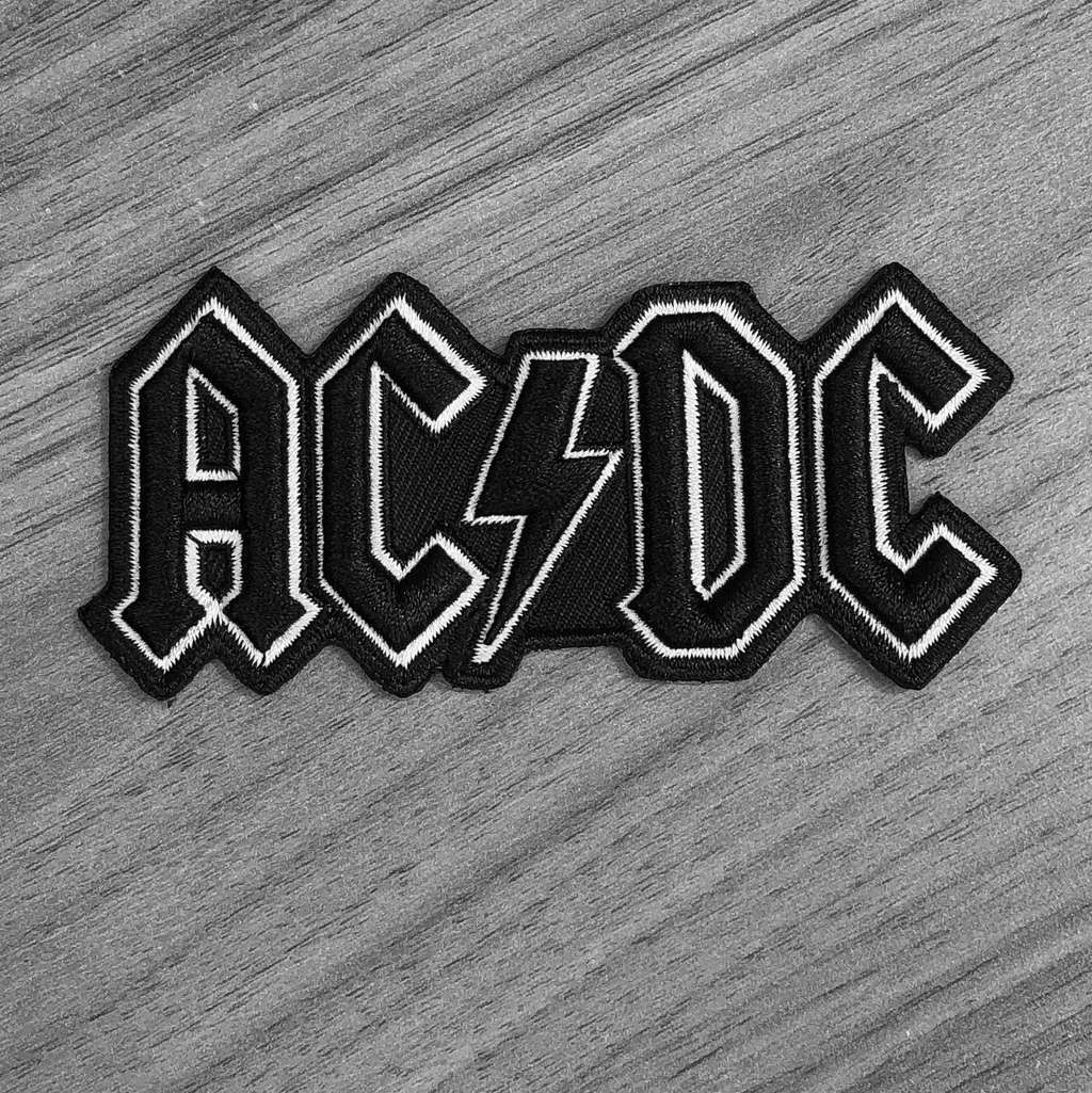 AC/DC - Black Logo (Cutout) (Embroidered Patch)