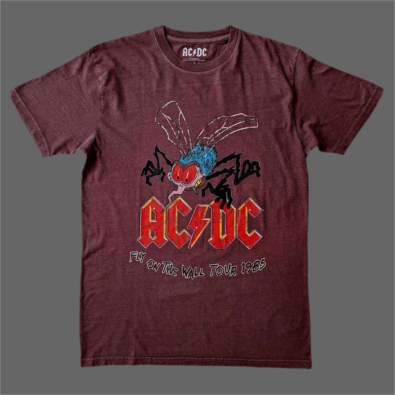 AC/DC - Fly on the Wall Tour 1985 (Maroon) (T-Shirt)