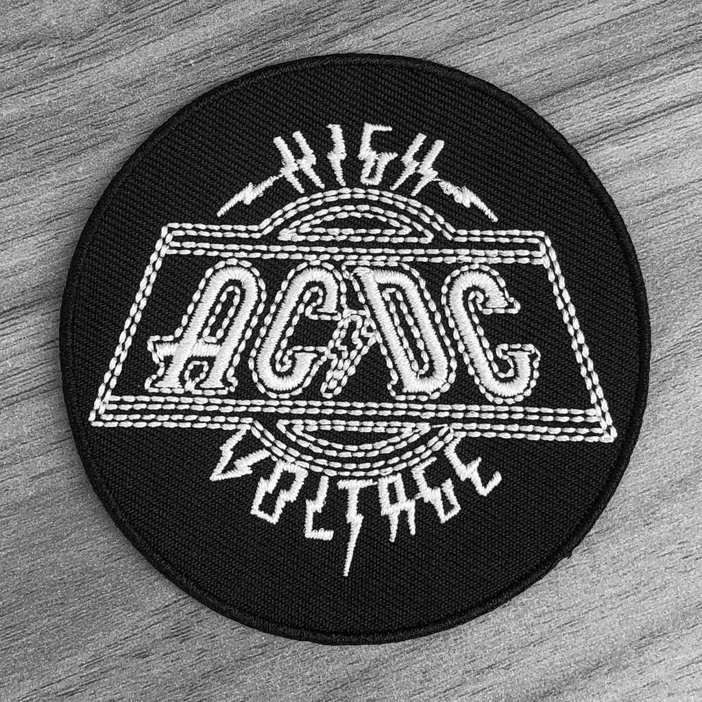AC/DC - High Voltage (Circle) (Embroidered Patch)