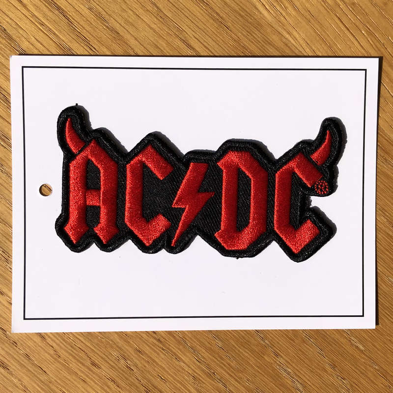 AC/DC - Red Horned Logo (Cutout) (Embroidered Patch)