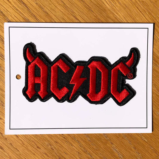 AC/DC - Red Horned Logo (Cutout) (Embroidered Patch)