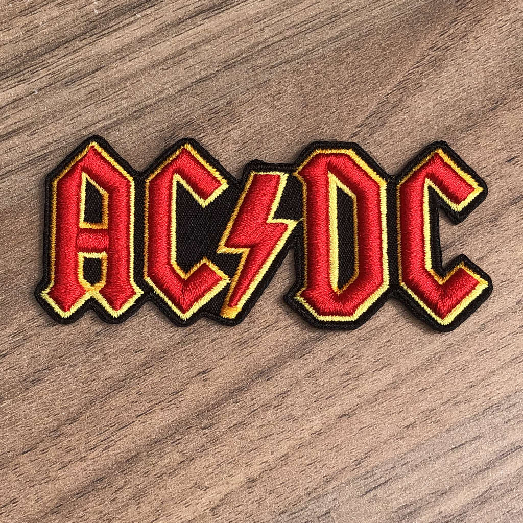AC/DC - Red Logo (Cutout) (Embroidered Patch)