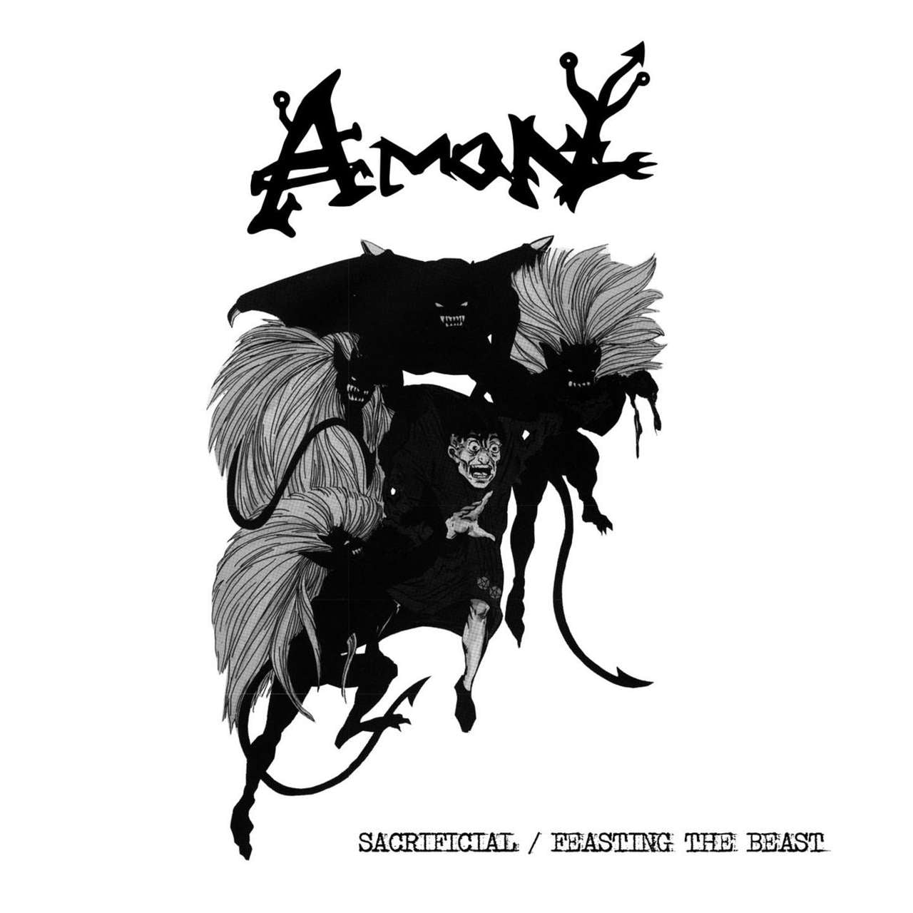 Amon - Sacrificial / Feasting the Beast (Red Black Marble Edition) (LP)