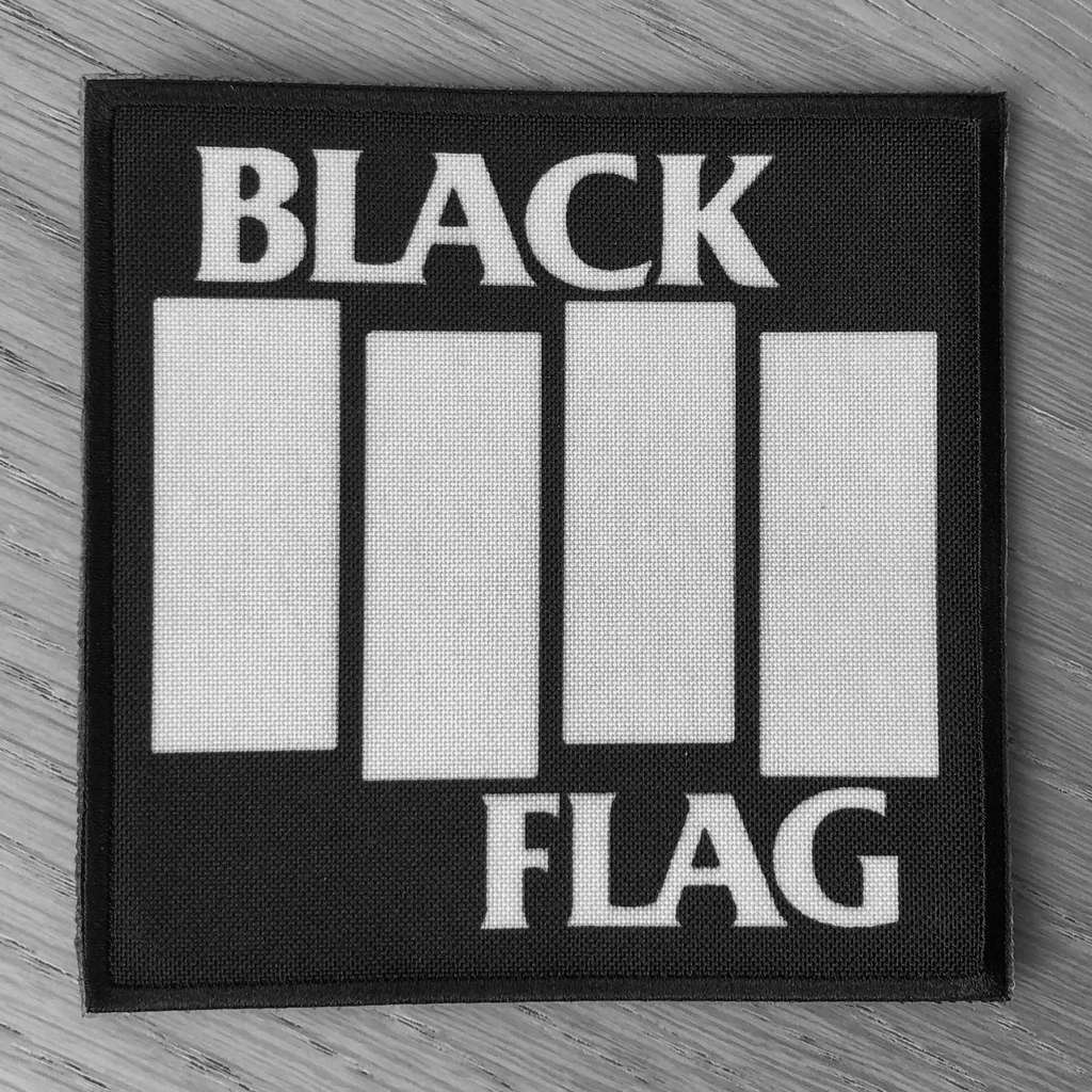 Black Flag - White Logo (New) (Printed Patch)