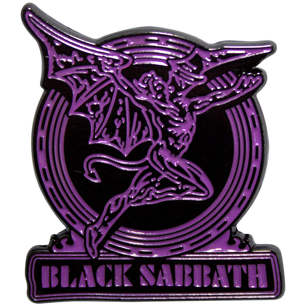 Black Sabbath - Purple Henry & Text Logo (Metal Pin)