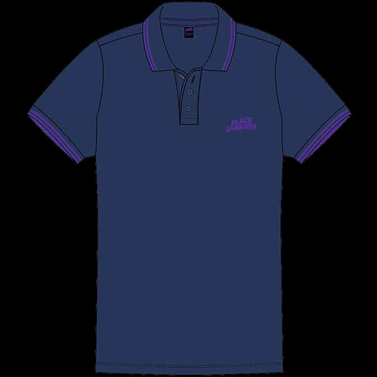Black Sabbath - Purple Logo (Navy) (Polo Shirt)