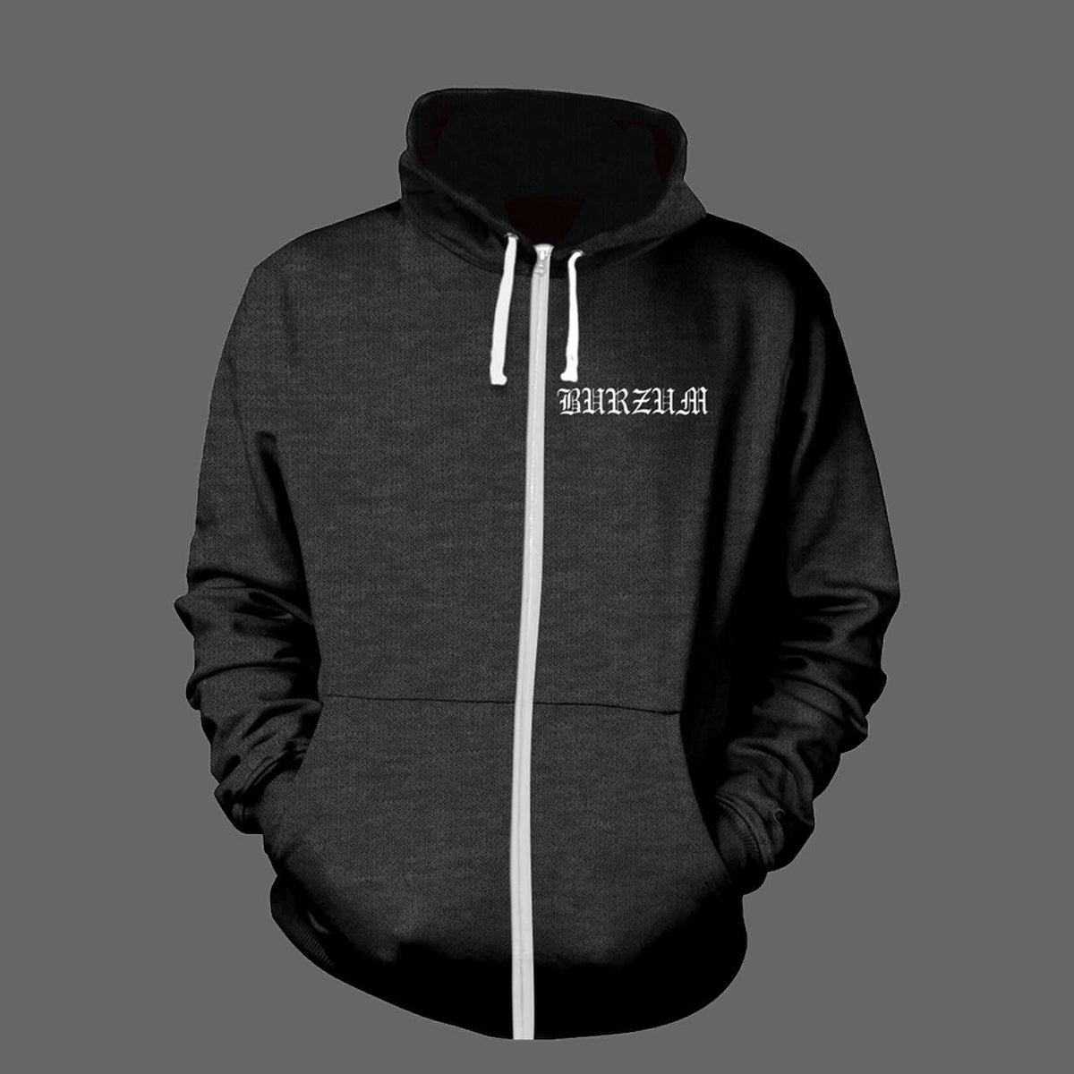 Burzum - Aske (Heather Grey) (Full Zip Hoodie)