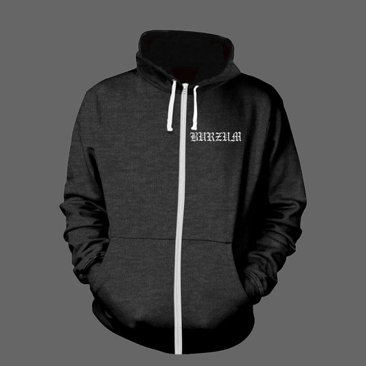 Burzum - Aske (Heather Grey) (Full Zip Hoodie)