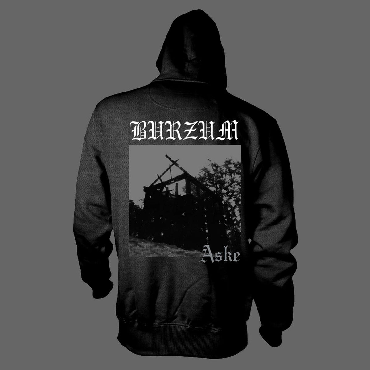 Burzum - Aske (Heather Grey) (Full Zip Hoodie)