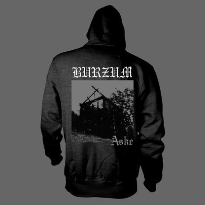 Burzum - Aske (Heather Grey) (Full Zip Hoodie)