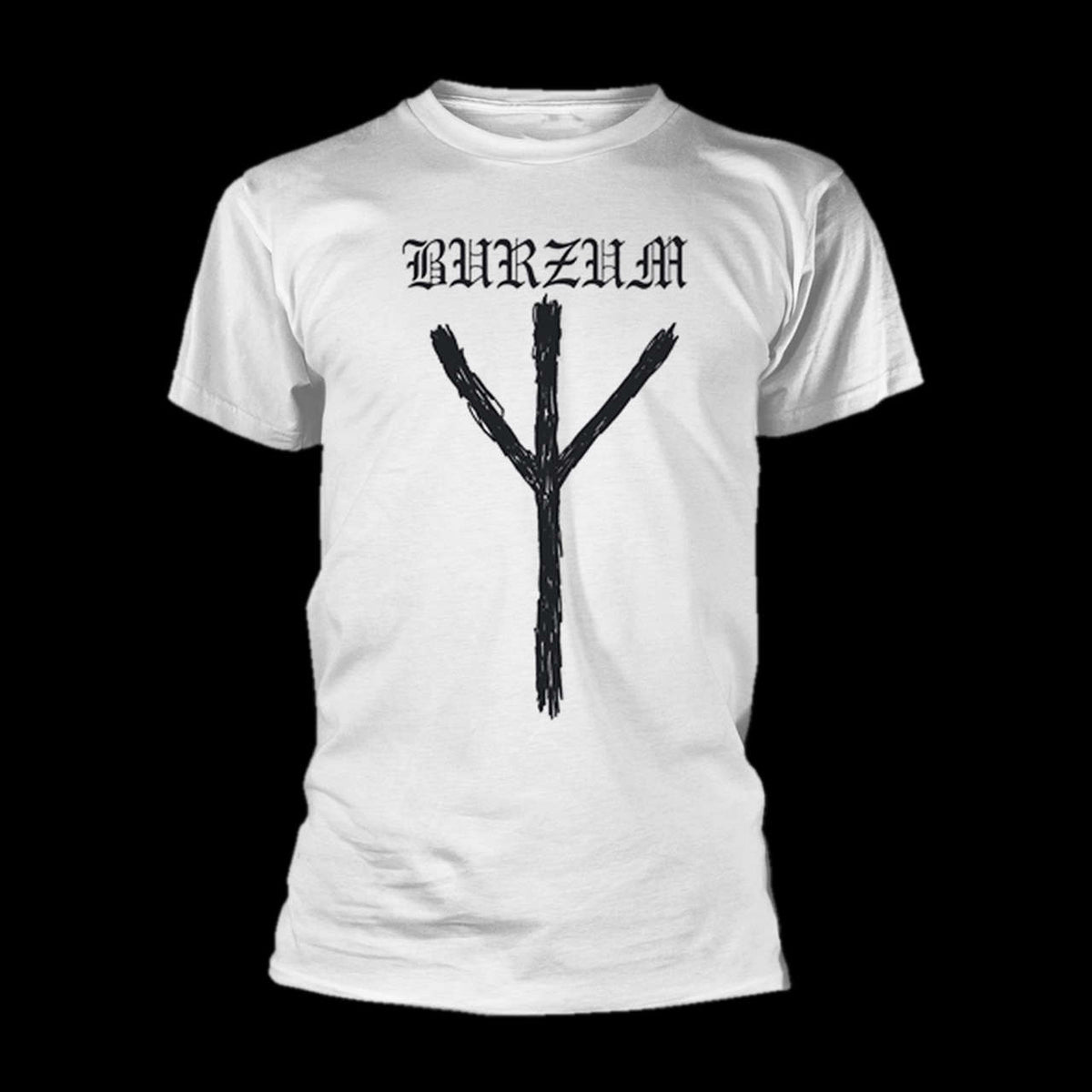 Burzum - Logo & Algiz (White) (T-Shirt) | Todestrieb