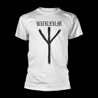 Burzum - Logo & Algiz (White) (T-Shirt)