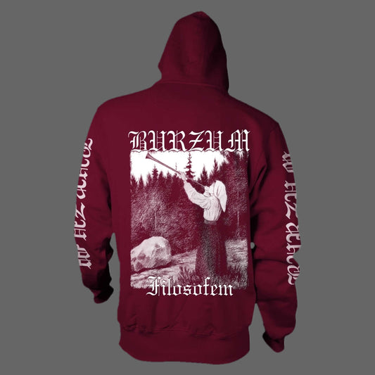 Burzum - Logo / Filosofem (Maroon) (Hoodie)