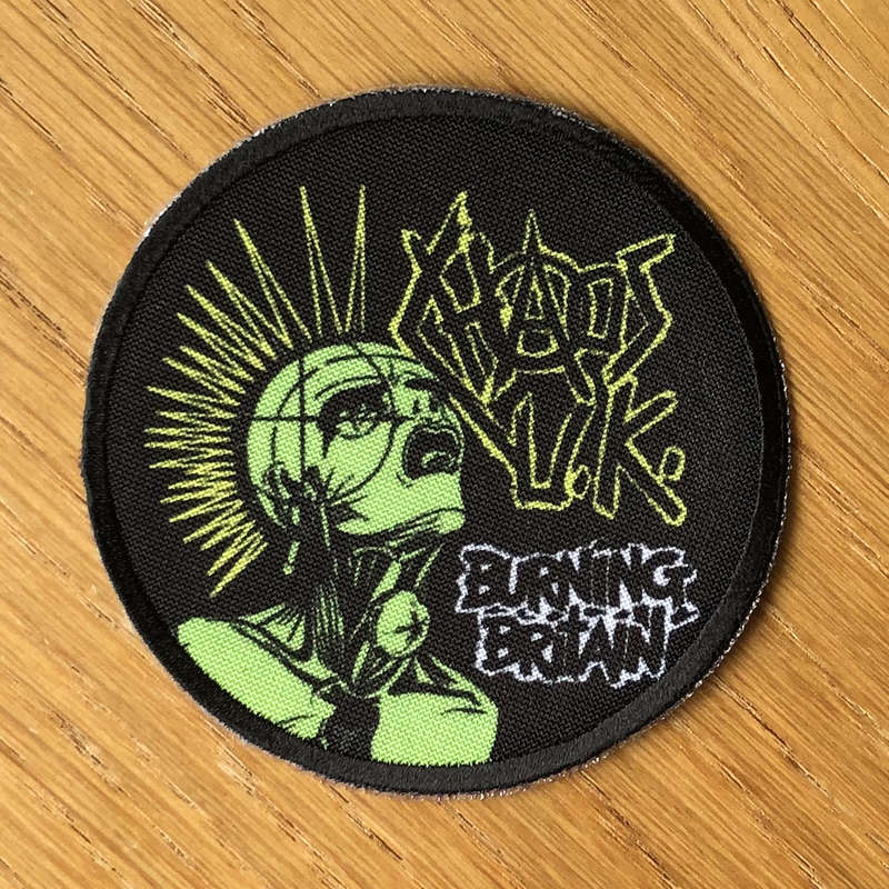 Chaos UK - Burning Britain (Circle) (Printed Patch)