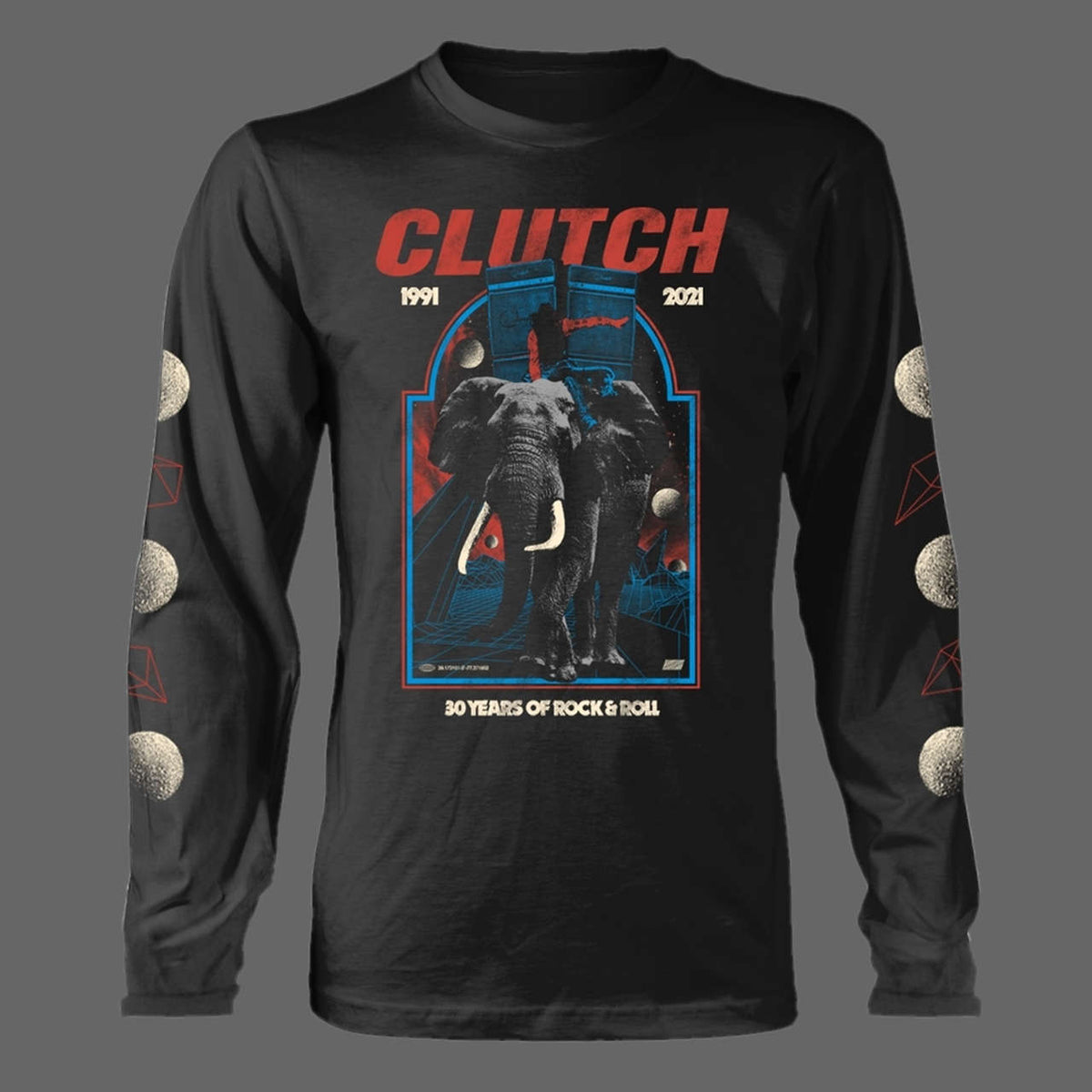 Clutch - 30 Years of Rock & Roll (Black) (Long Sleeve T-Shirt)