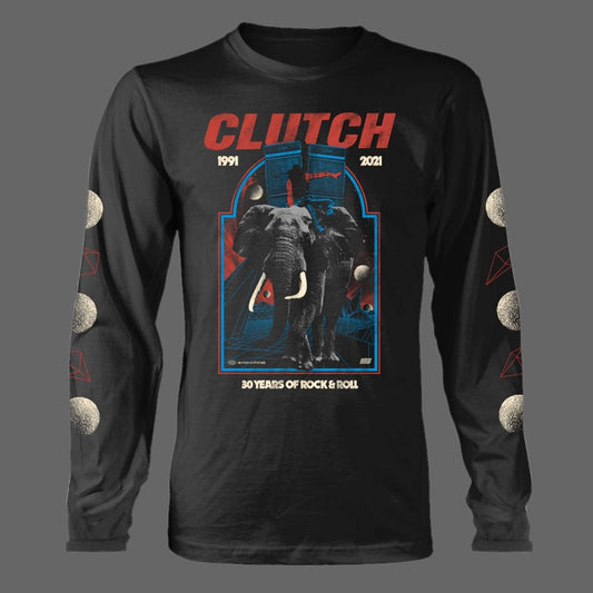 Clutch - 30 Years of Rock & Roll (Black) (Long Sleeve T-Shirt)