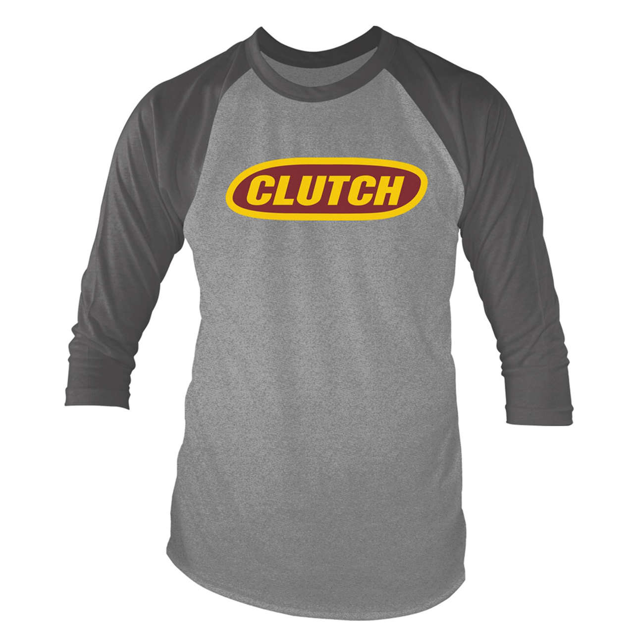 Clutch - Logo (Grey) (3/4 Sleeve T-Shirt)