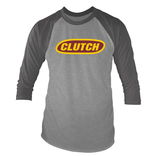 Clutch - Logo (Grey) (3/4 Sleeve T-Shirt)