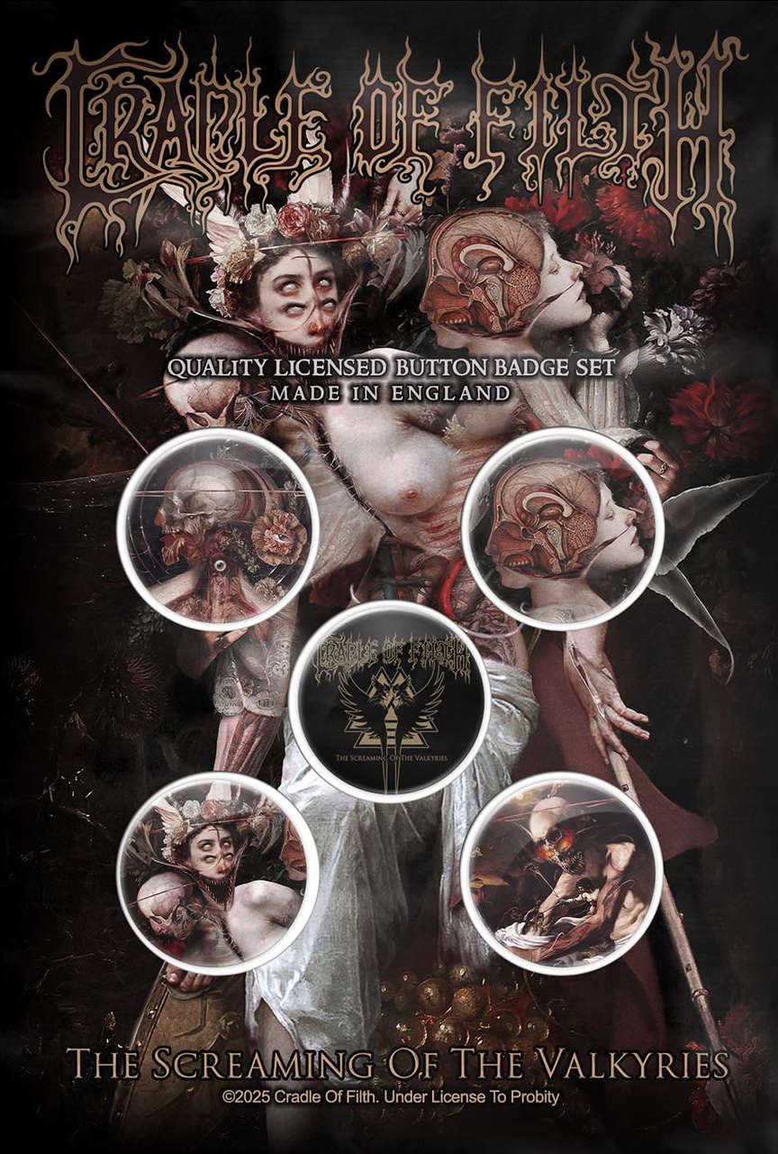 Cradle of Filth - The Screaming of the Valkyries (Badge Pack)