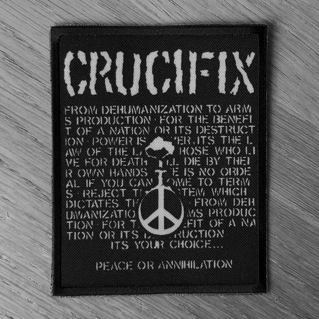 Crucifix - Peace or Annihilation (New) (Printed Patch)