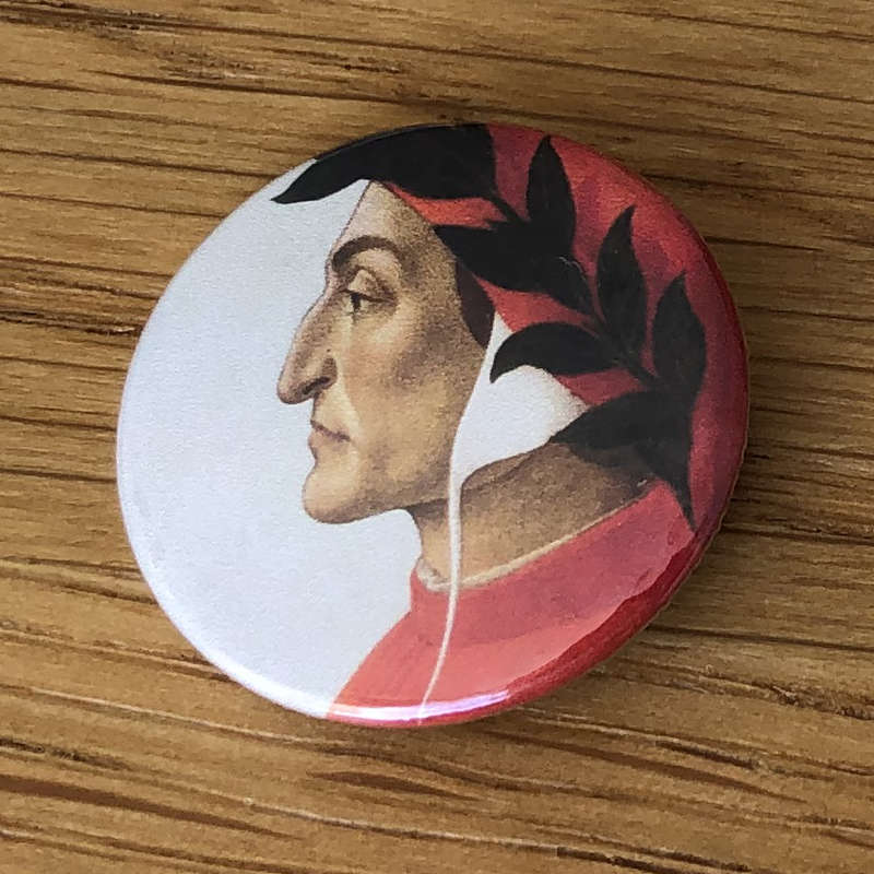 Dante Alighieri 1495 Portrait (Badge)