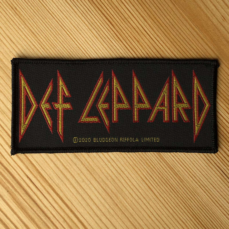 Def Leppard Band Music Union Jack Logo Hard rock Embroidered Iron-On Sew patch e Def Leppard Band Music Union Jack Logo Hard rock Embroidered Iron-On Sew patch e
